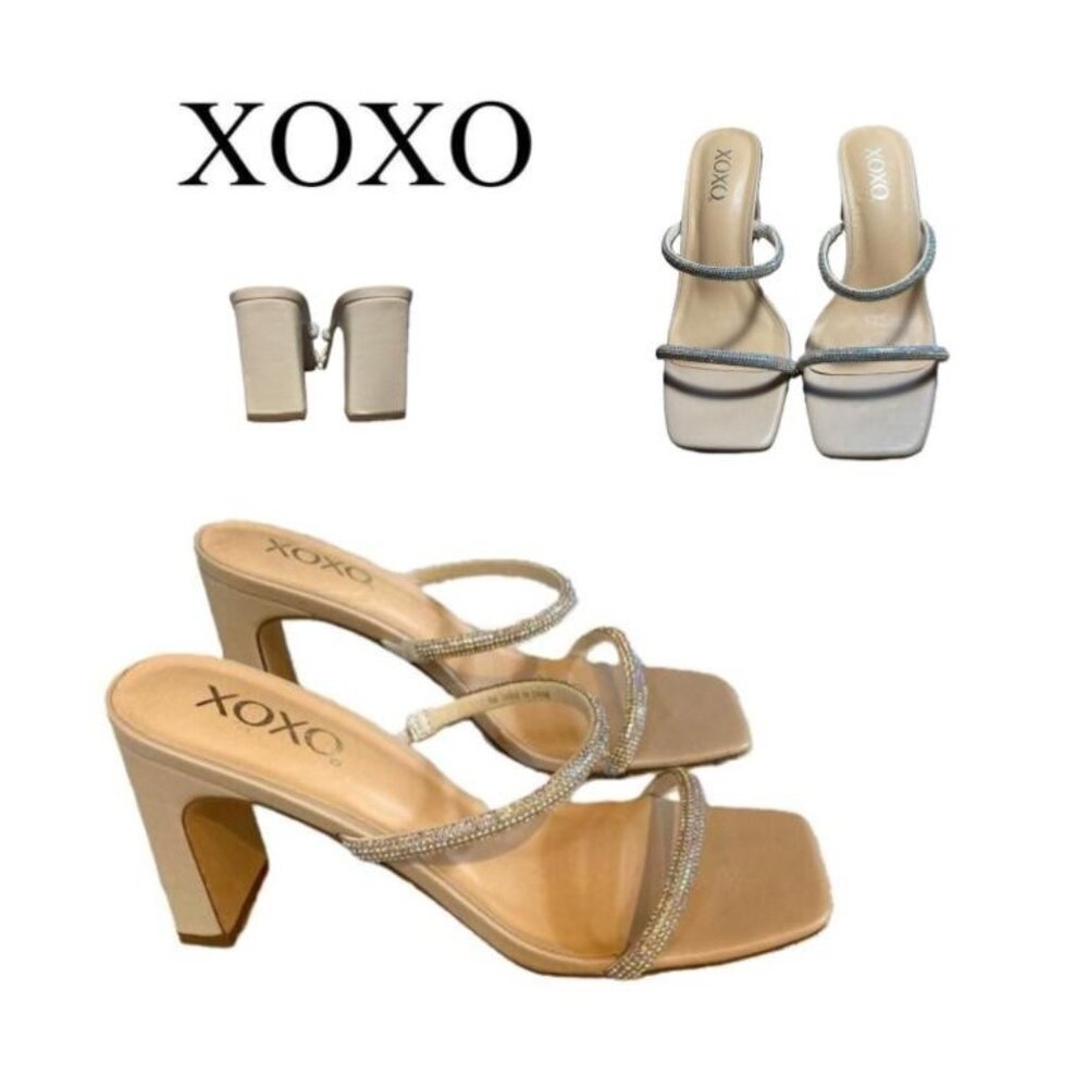 XOXO Folee Double Strap Chunk Heels, Size 9